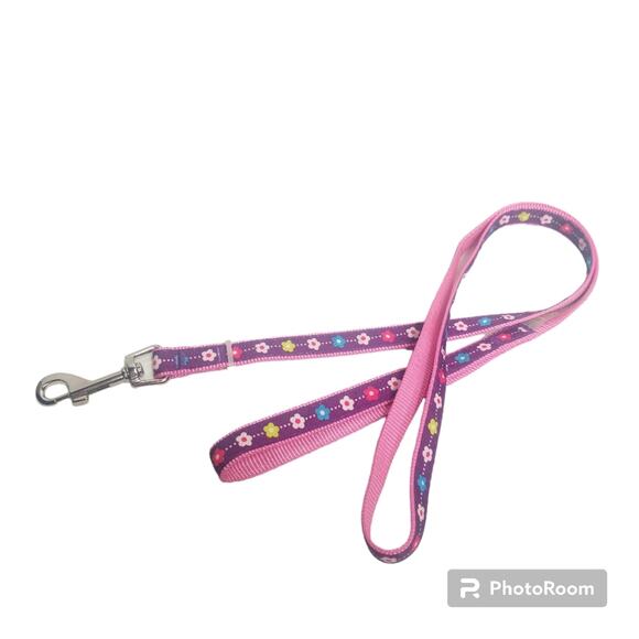 Top Paw Kitten  Leash Purple pink flowers - Picture 1 of 2